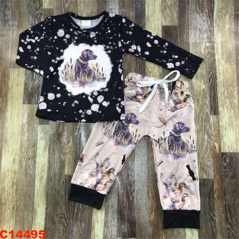 Children's Hunting-Themed Long Sleeve Set