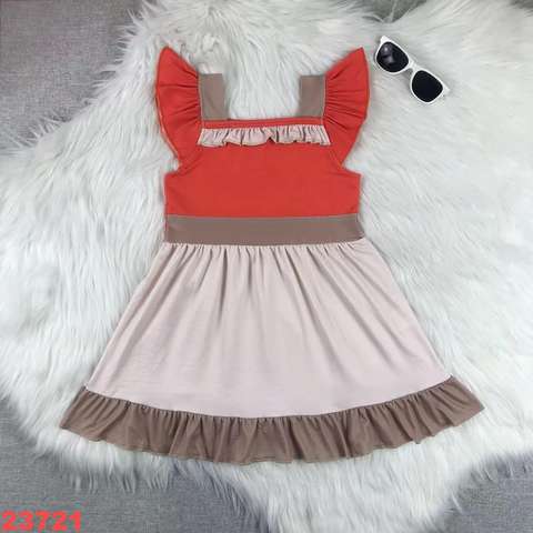 Girls' Ruffled Sleeveless Dress