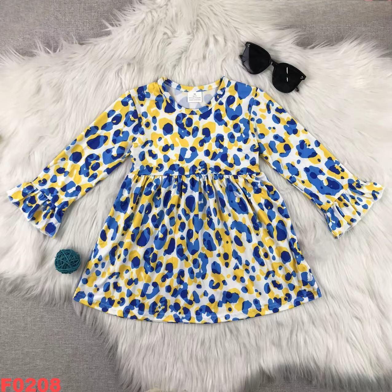 Children's Long Sleeve Printed Dress