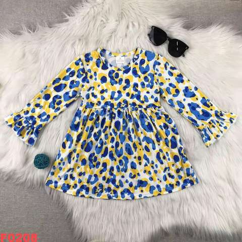 Children's Long Sleeve Printed Dress
