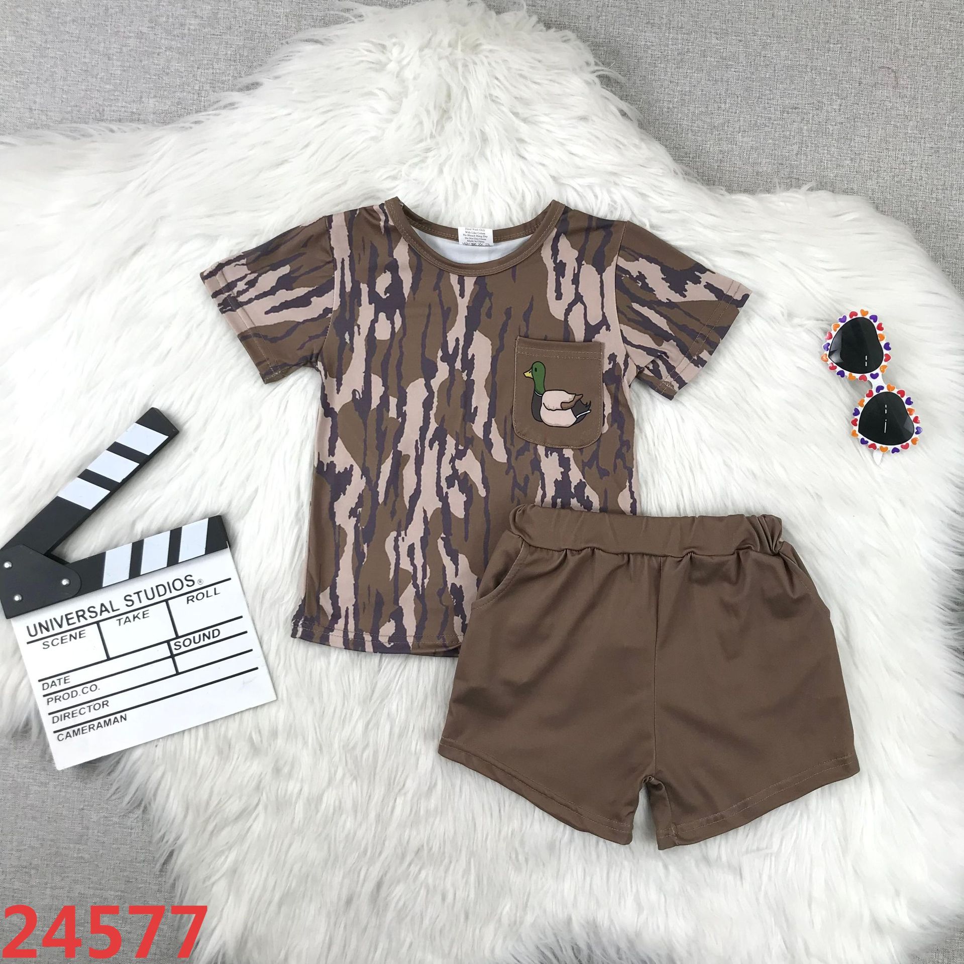 Camouflage Duck Short Sleeve Set