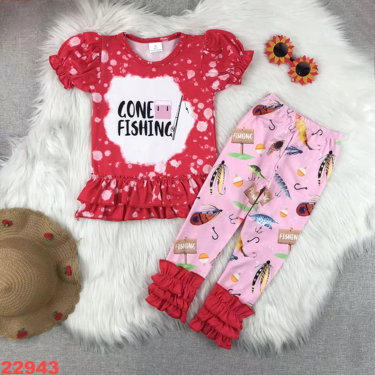 Gone Fishing Short Sleeve Ruffle Set