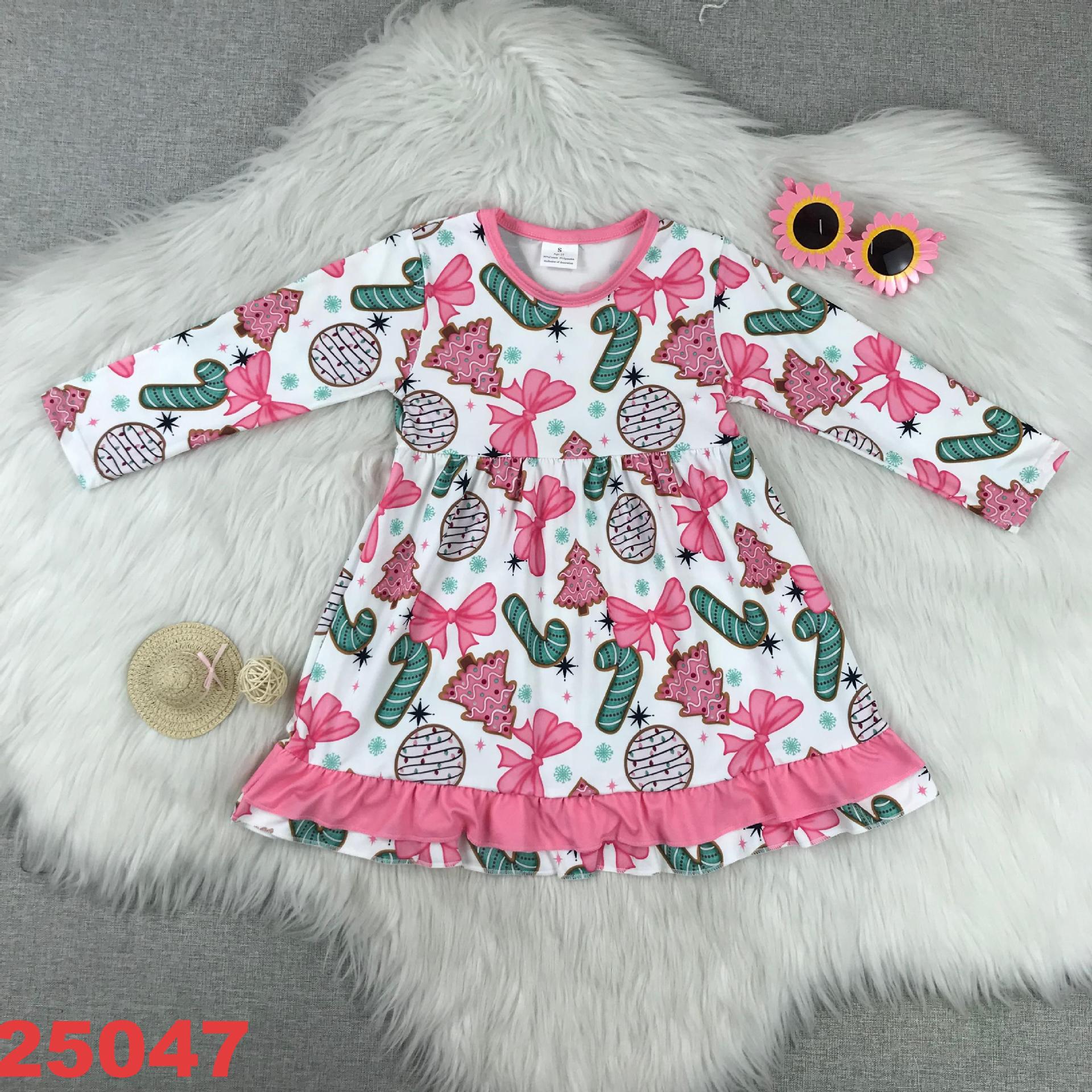Girls' Festive Long Sleeve Dress