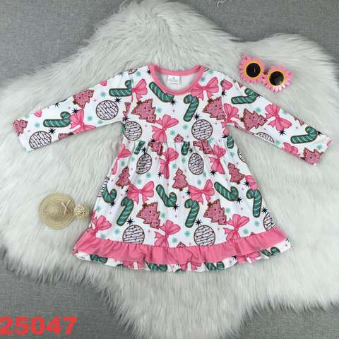 Girls' Festive Long Sleeve Dress