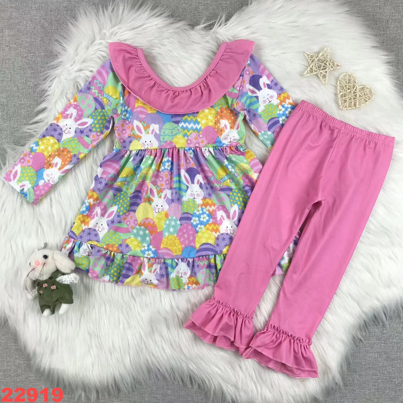 Easter Bunny Long Sleeve Set with Ruffle Pants