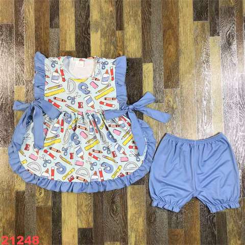 Children's Dress Set with Ruffle Detail