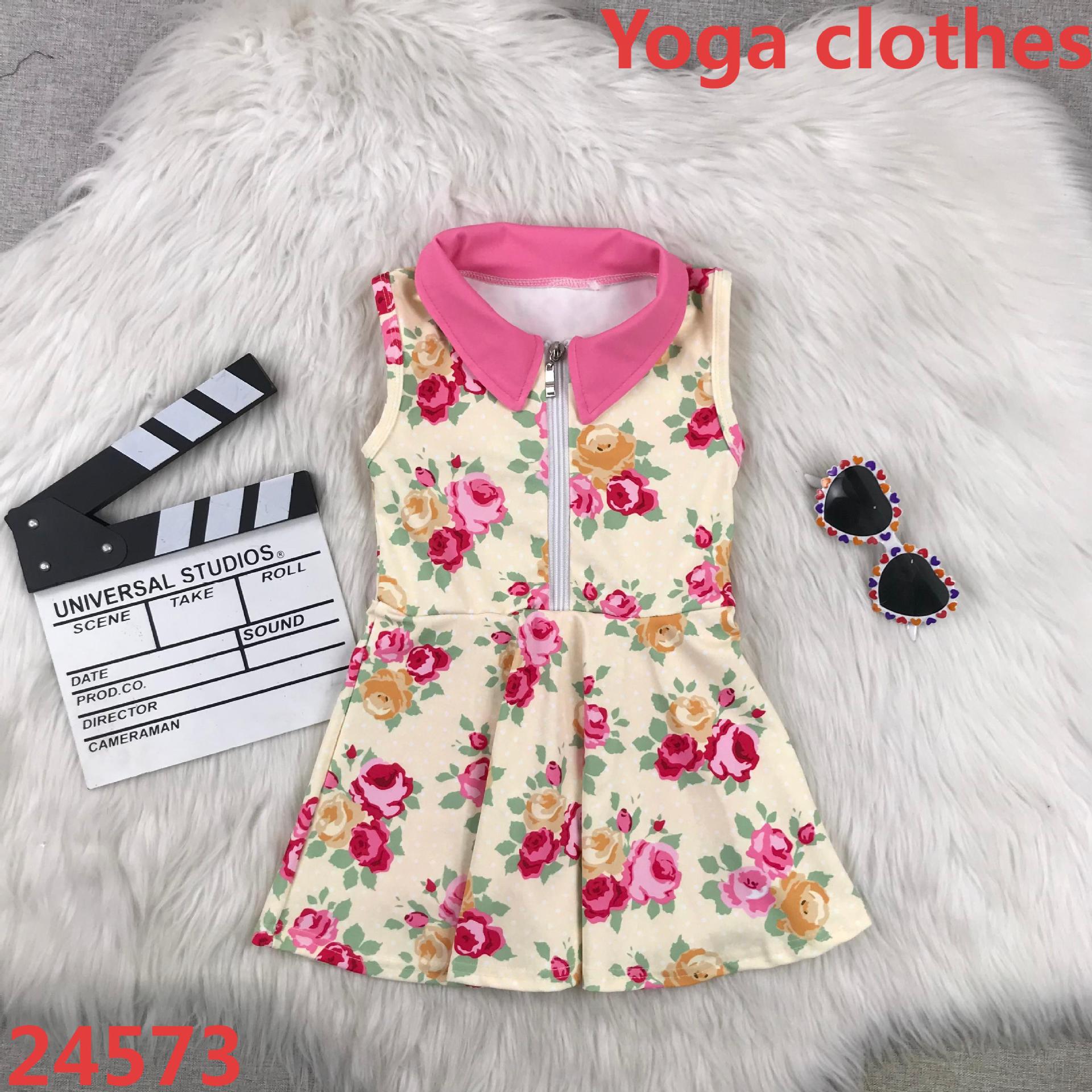 Floral Sleeveless Zipper Dress with Collar