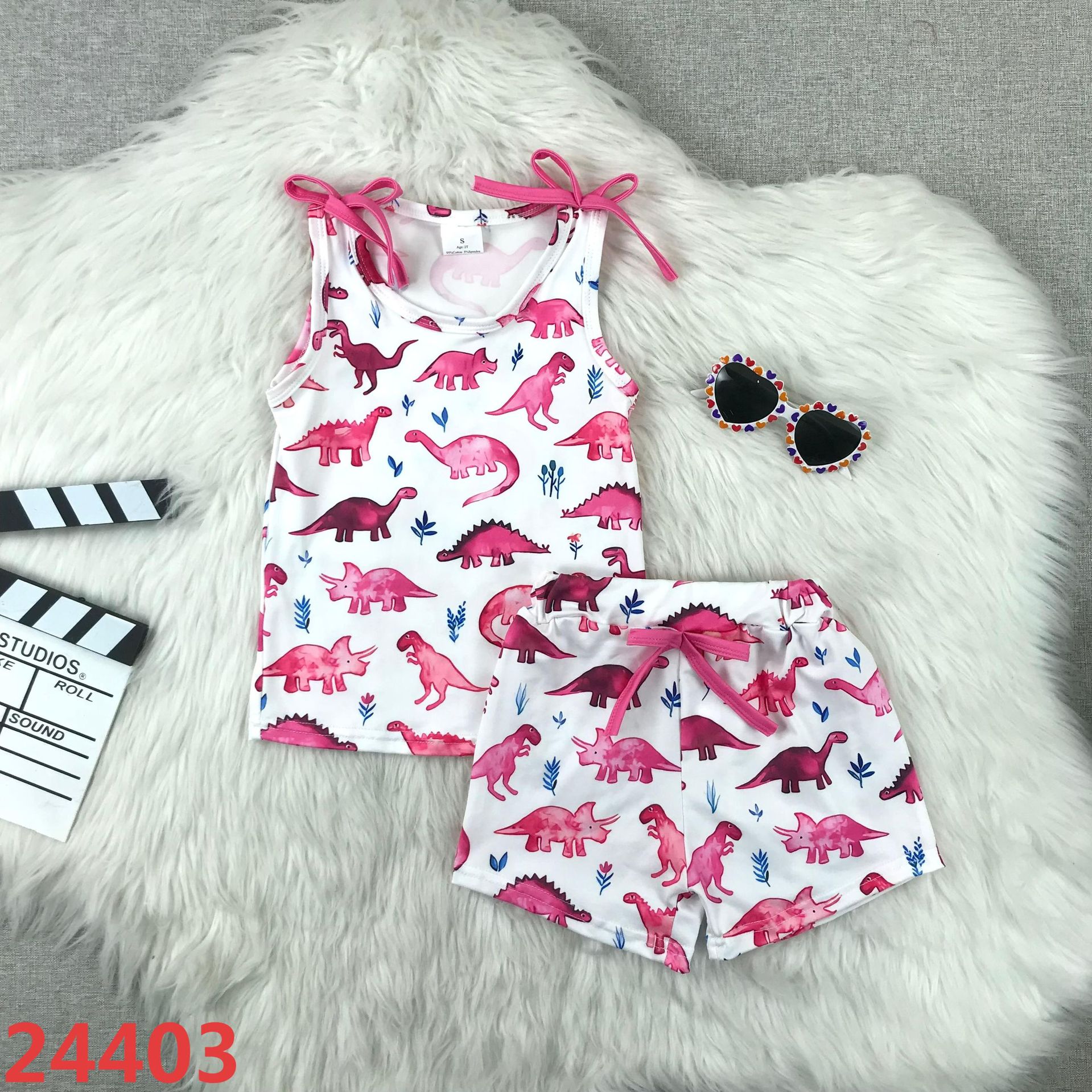 Dinosaur Print Sleeveless Set