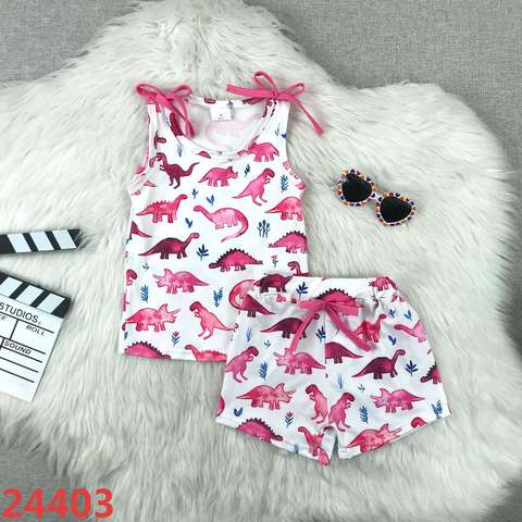 Dinosaur Print Sleeveless Set