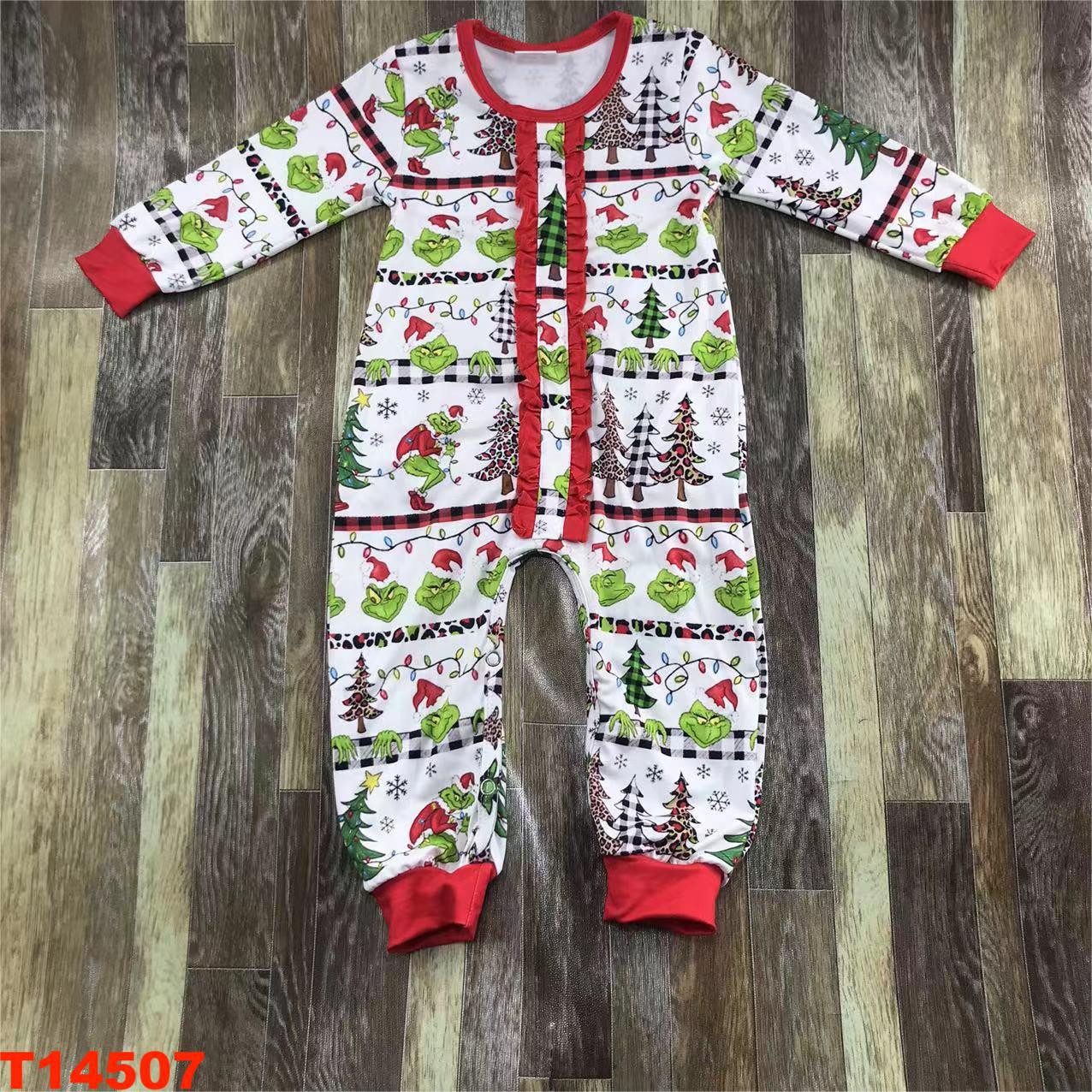 Festive Long Sleeve Christmas Romper for Children