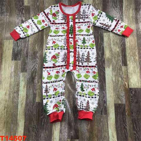 Festive Long Sleeve Christmas Romper for Children