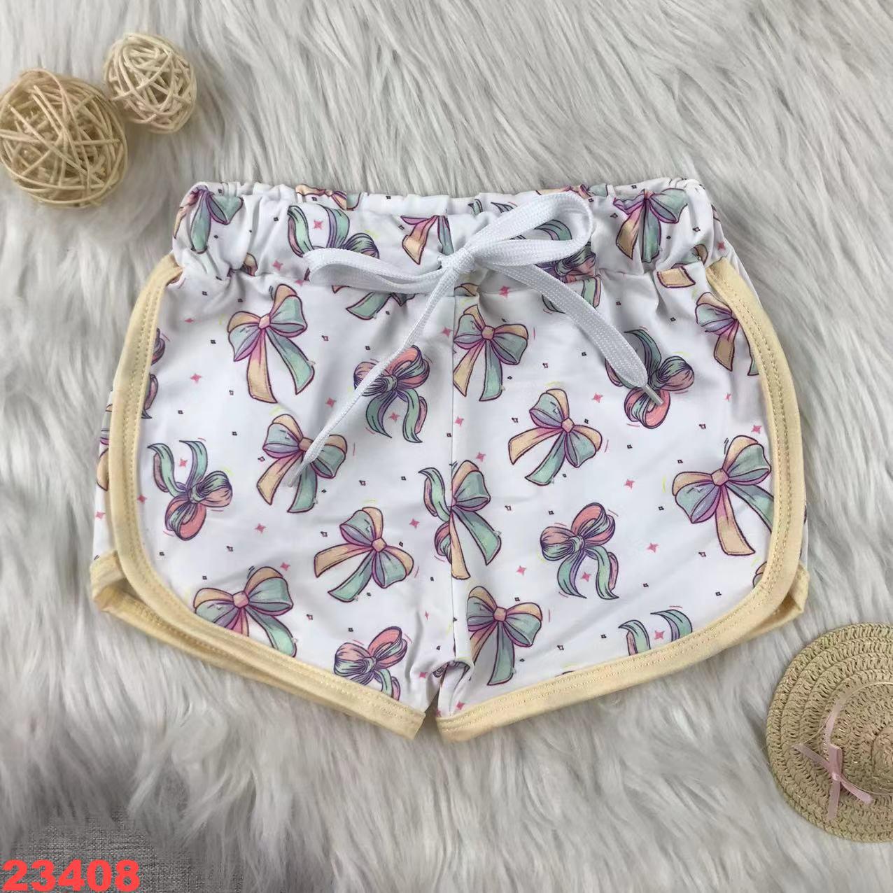 Bow Patterned Kids Shorts