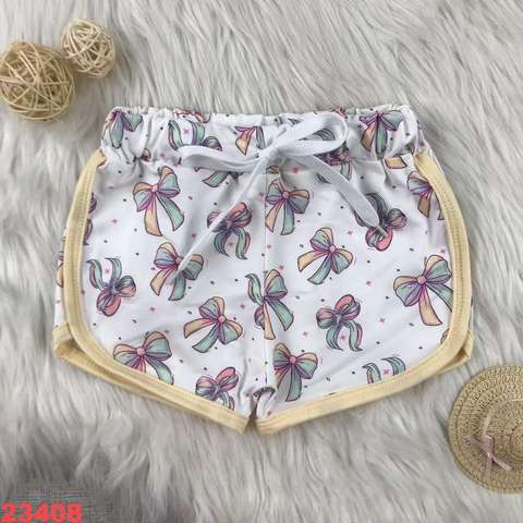 Bow Patterned Kids Shorts