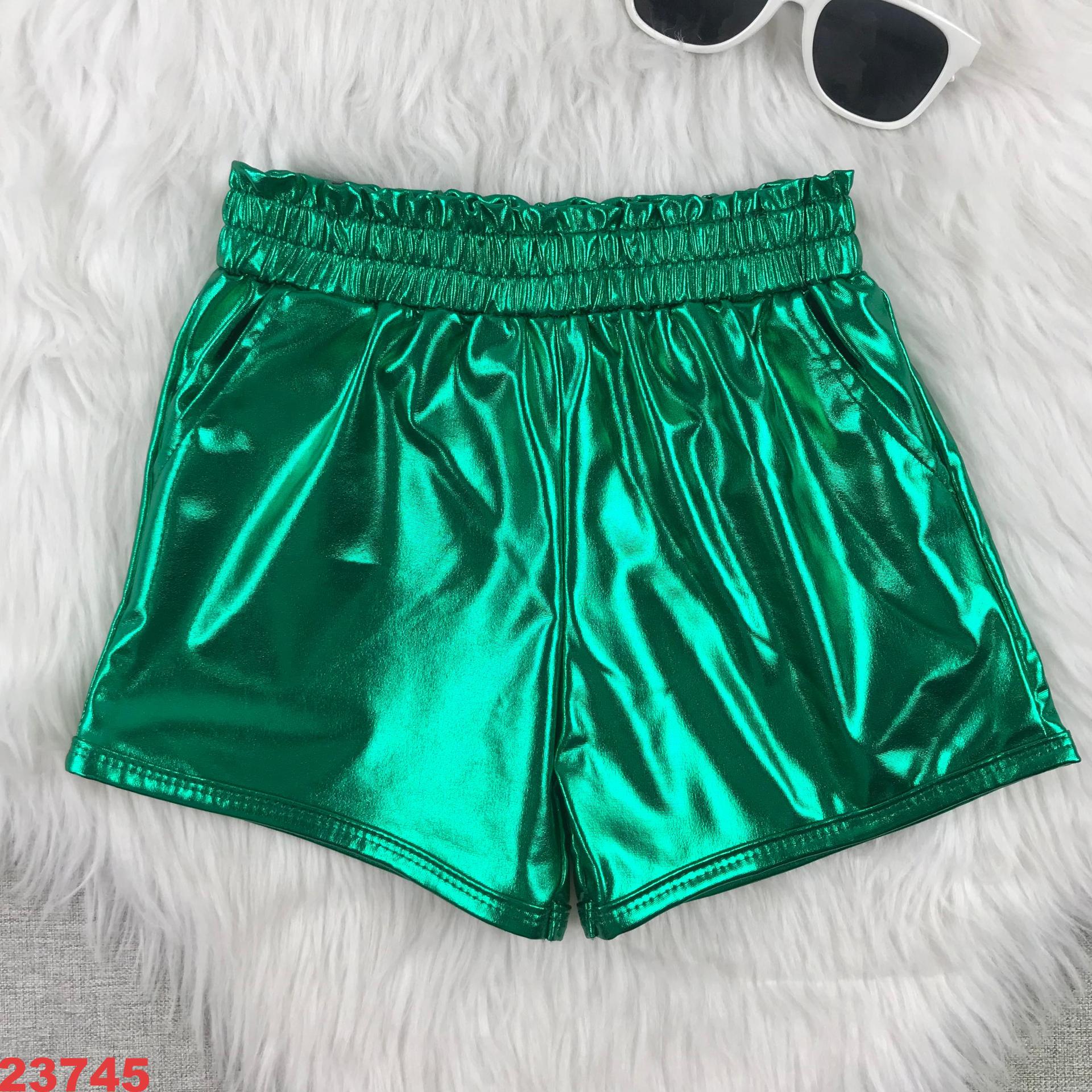 Metallic Green Children's Shorts