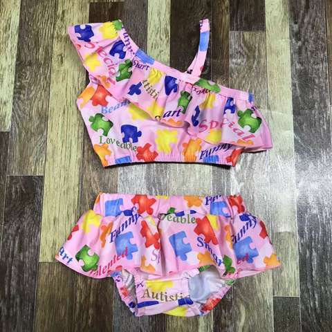 Children's Two-Piece Puzzle Print Outfit