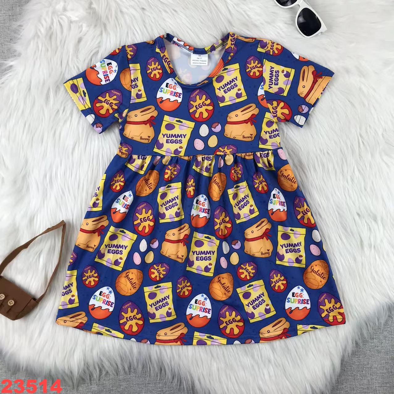 Children's Cartoon Printed Dress