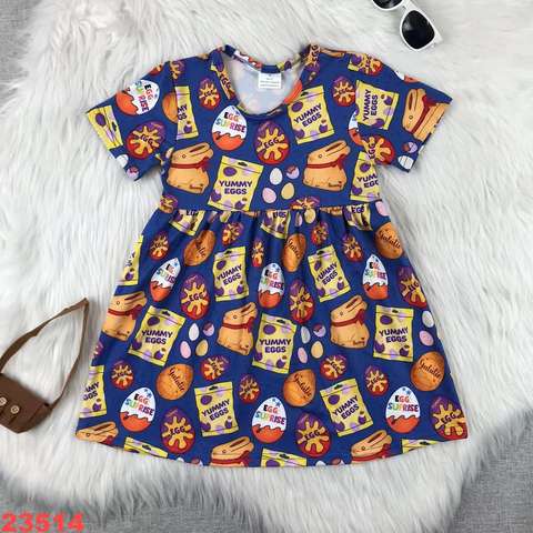 Children's Cartoon Printed Dress