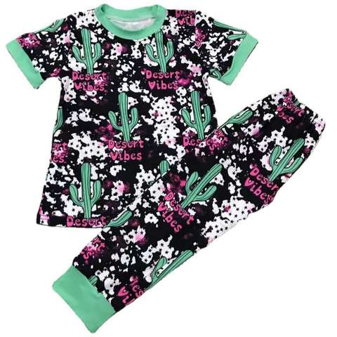 Children's Desert Vibes Printed Short Sleeve Set