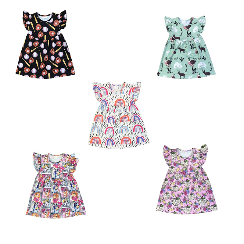 Children's Printed Dresses Set