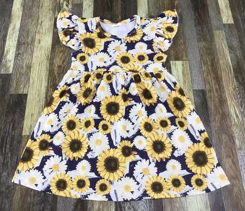 Sunflower Print Dress
