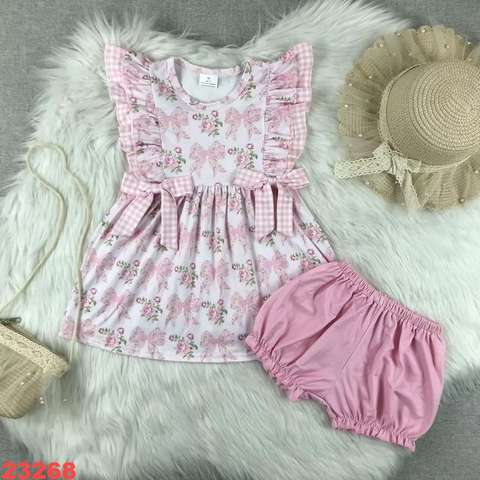 Floral Ruffled Toddler Outfit with Bloomers