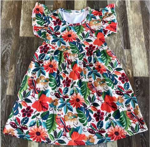 Floral Patterned Children's Dress