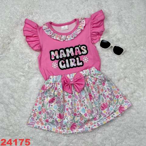 Mama's Girl Floral Dress with Bow