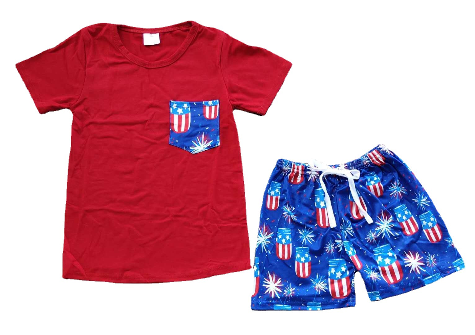 Patriotic Short Sleeve and Shorts Set