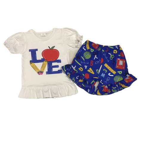 Alphabet Love Short Sleeve Outfit