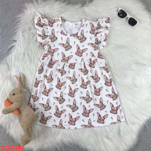 Girls' Bunny Print Dress