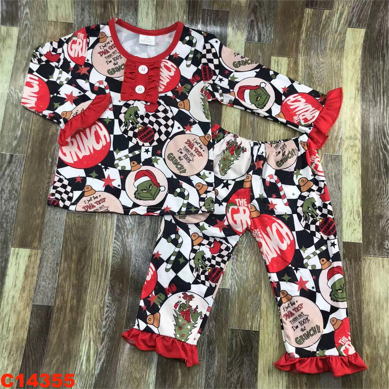 The Grinch-Themed Long Sleeve Set for Kids