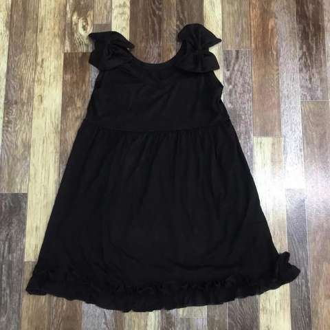Sleeveless Black Ruffle Dress