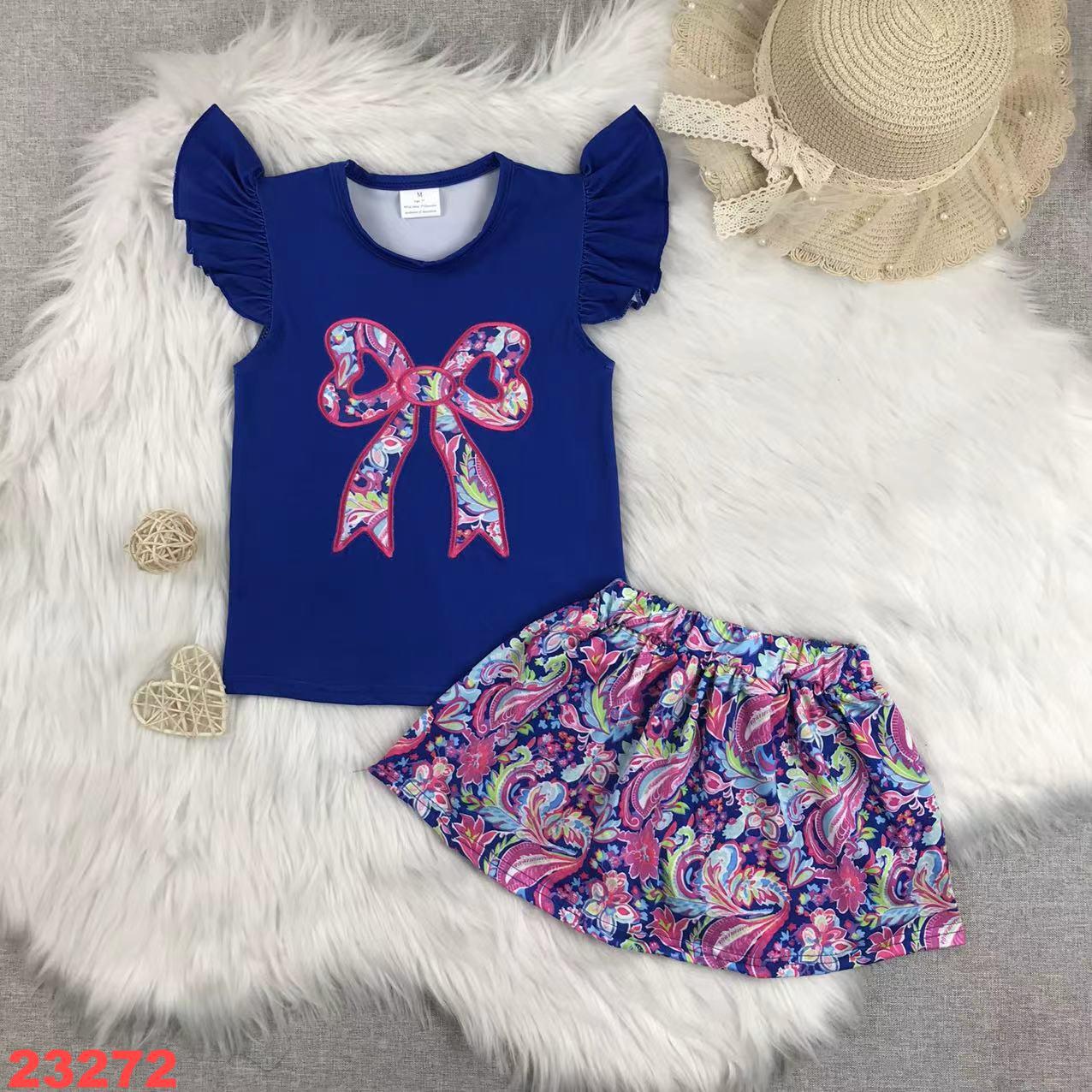 Children's Short Sleeve Top and Skirt Set