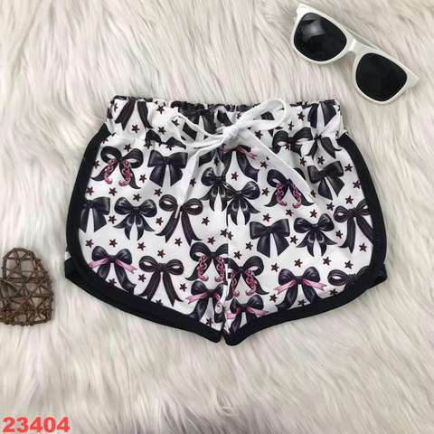 Printed Bow Design Children's Shorts