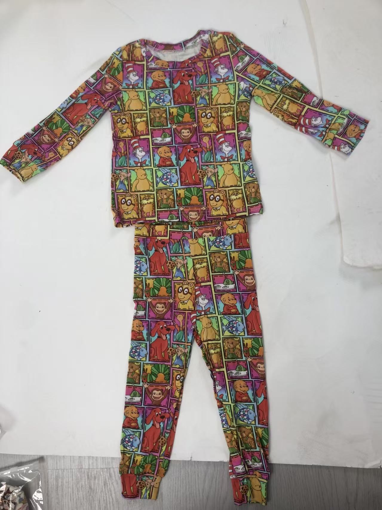 Colorful Cartoon Long Sleeve Children's Set