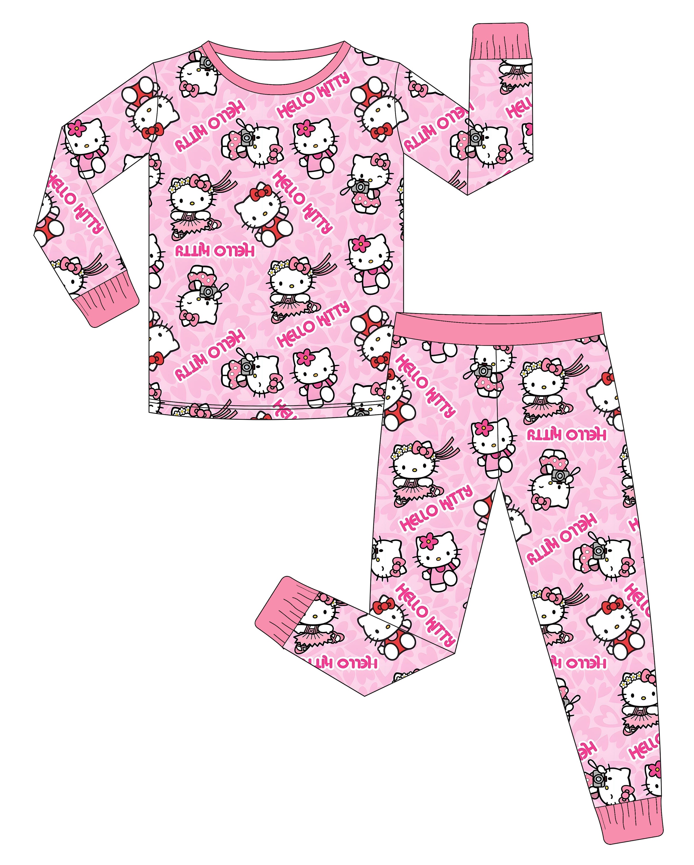 Hello Kitty Long Sleeve Pajama Set