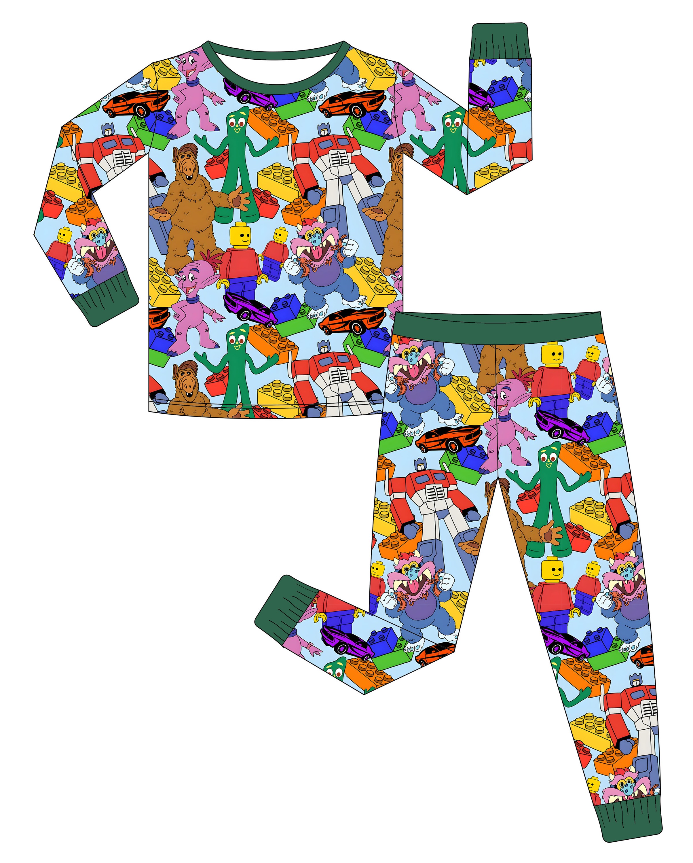 Colorful Children's Long Sleeve Pajama Set