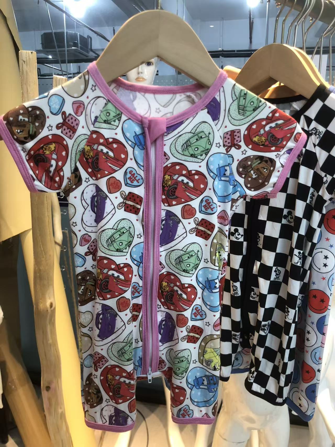 Graphic Zippered Romper