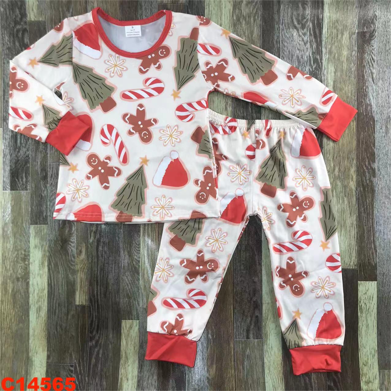Christmas Themed Long Sleeve Pajama Set