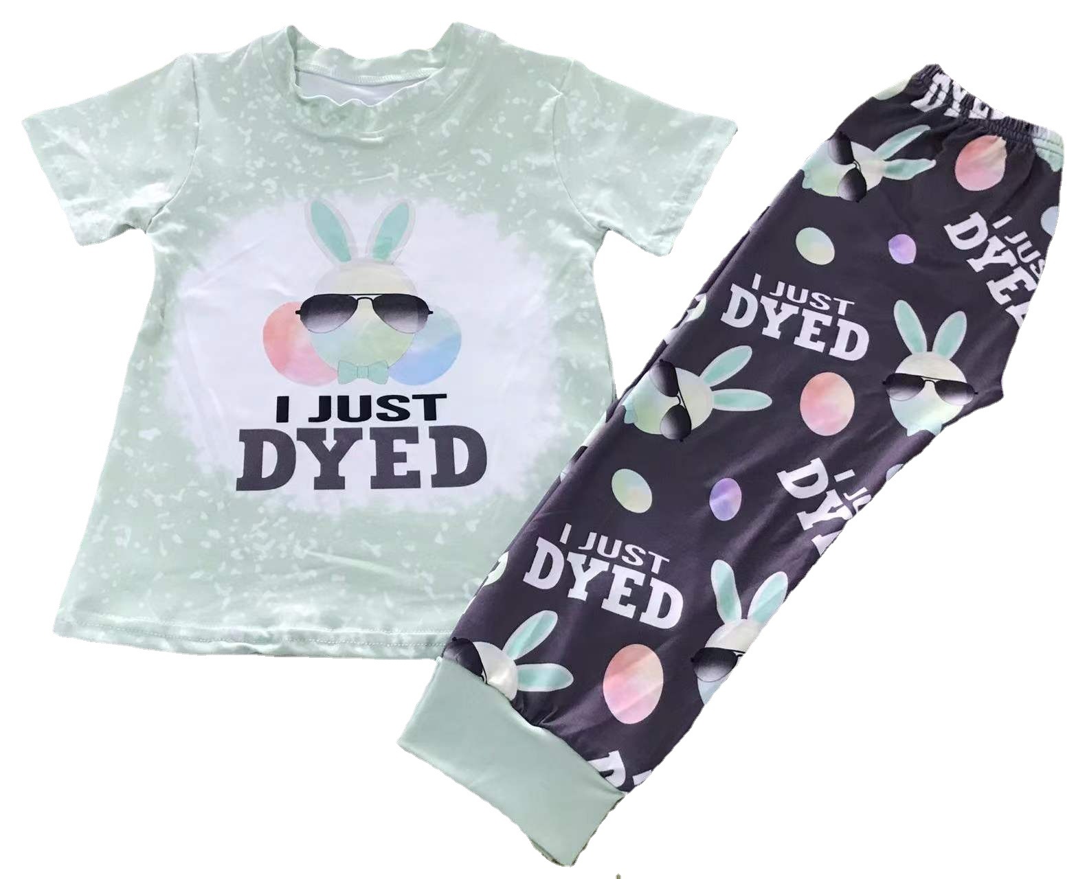 Easter-Themed Short Sleeve Kids Set