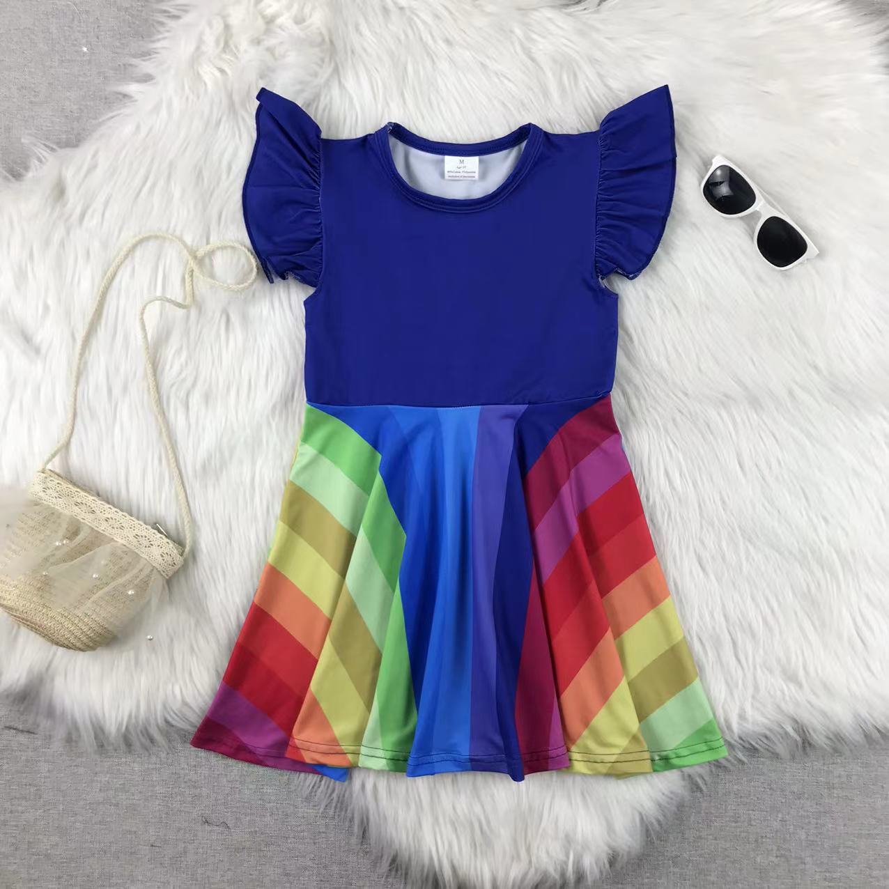 Rainbow Patterned Children's Dress