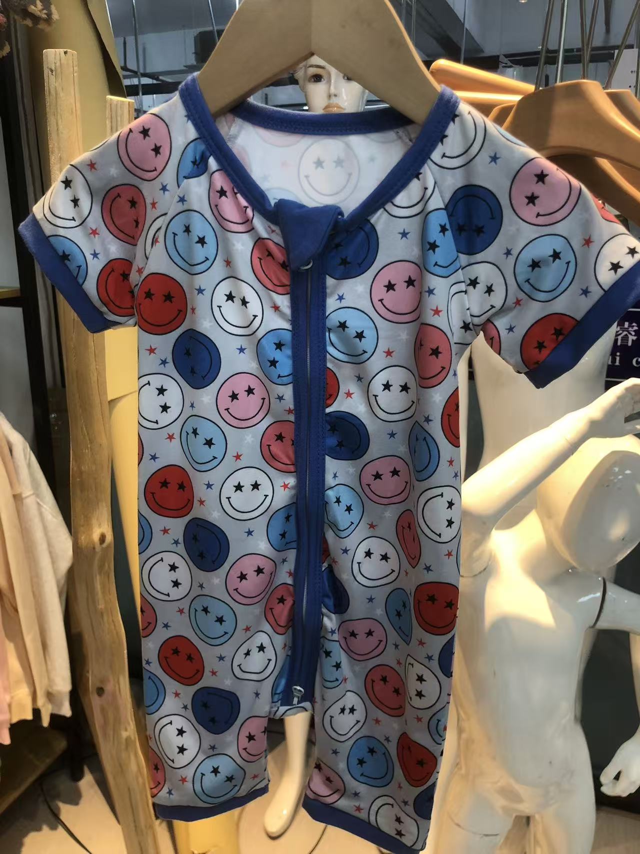 Children's Smiley Patterned Romper