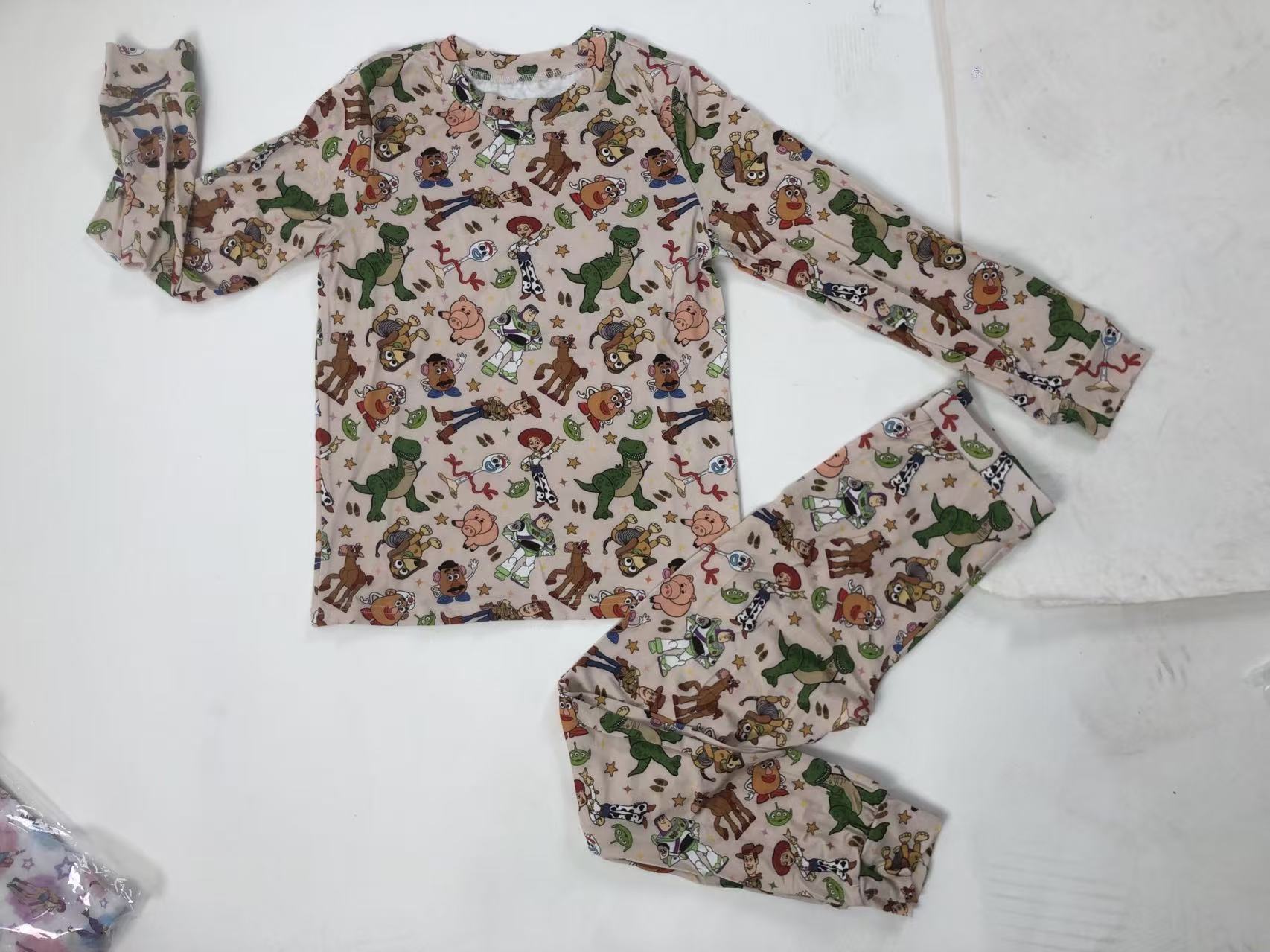 Children's Long Sleeve Cartoon Print Set